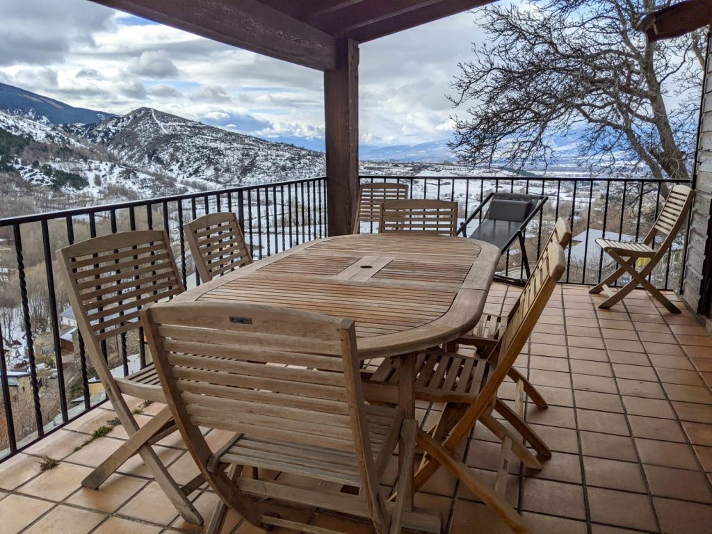 Gîte Montserrat Figueras - Atalaya - Terrasse en hiver
